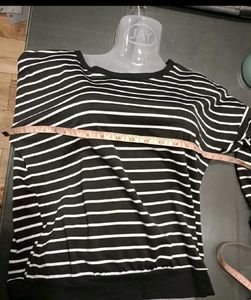 Black &amp; White Vertical Stripes Full Co-ord