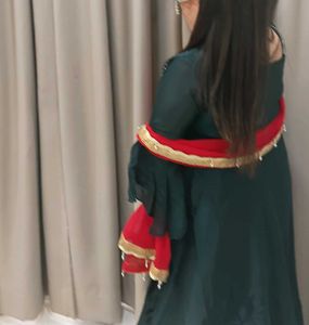Elegant Green Kurta Set One tym use only