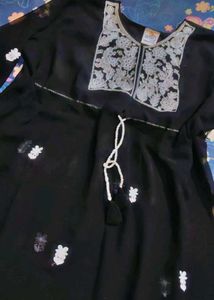 Elegant Black Chikankari Kurti –Half Price Sale!