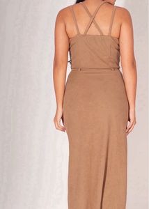 Brown Skirt And Vest Co-ord