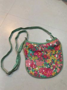 Floral Sequin Crossbody Bag