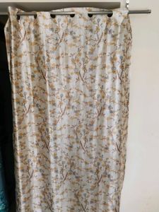 Soft Silky Floral Print Door Curtain 7*4 Size