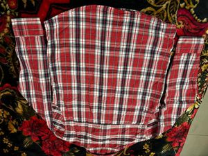 Red Plaid Casual Shirt