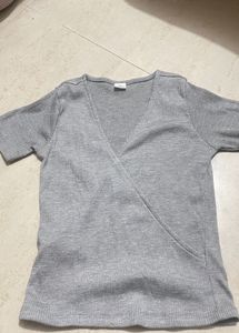 SSS Ribbed Grey Top