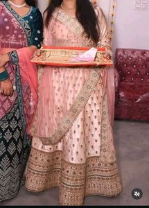 Elegant Peach Lehenga Choli Set