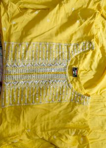 Lime Yellow Stright Kurta