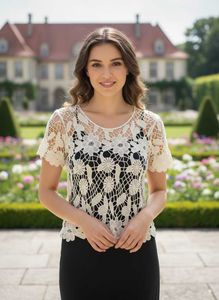 Elegant Crochet Lace Top