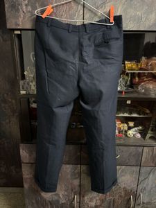 Navy Patterned Pants