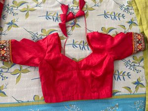 Red Embroidered Blouse