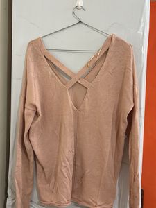 Criss Cross Back Long Sleeve Top