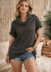 🎁Buy1 Get1 Free Gray Knit Tunic Top