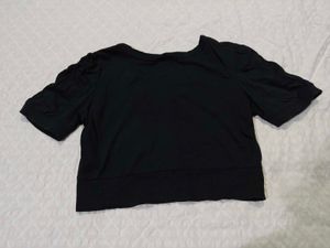 Black Cropped Top