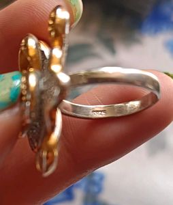 Flower pure 925 silver ring