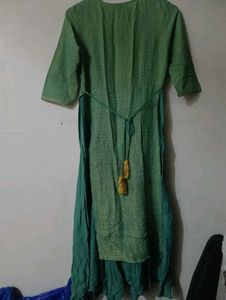 Green Kurta &amp; Skirt Set