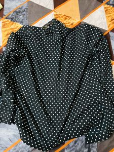 Black Shirt With White Dots