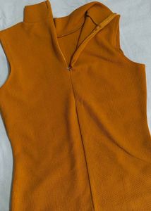 Vintage Mustard Sleeveless Top