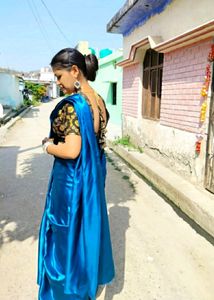 Myntra Purchased Plain Saree Price Drop For Today