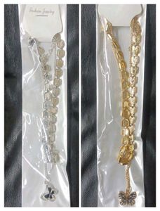 Combo Of Gold +Silver Chain Mala With Pendant 2p