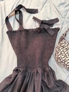 Black Tie-Strap Dress