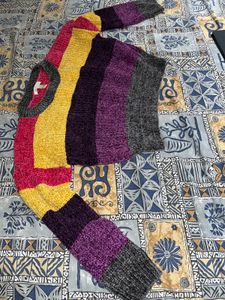 Striped Colorful Knit Sweater