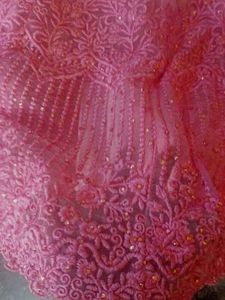Neted Pink Lehenga Choli Set