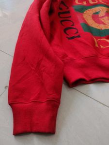 Gucci Red Logo Sweatshirt