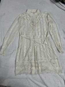 White Lace Dress Without Lining Swap Available