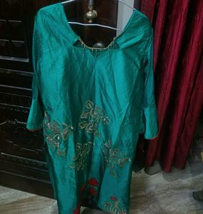 Silk Green Kurti