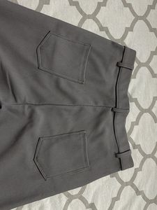 Grey Straight Formal Pants