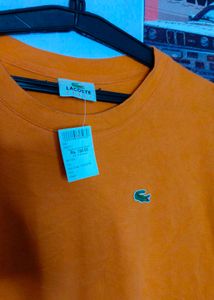 Lacoste Orange Cotton T-Shirt
