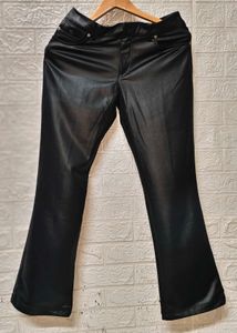 Latex Style Black Trousers For Medium Size Women