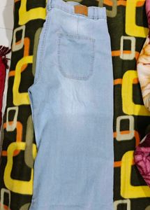Denim Wide Leg Palazzo Pants