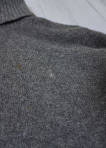 Grey Turtleneck Knit Sweater