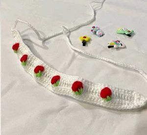 Strawberry Crochet Headband