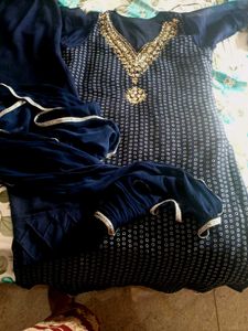 Elegant Navy Blue Kurta