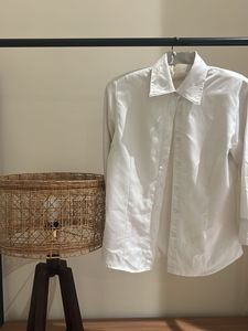 Formal Satin White Classy 3/4th Sleeves  Shirt