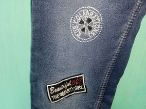 Patched Denim Jeans
