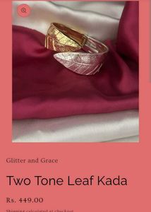 fancy Two Tone Leaf Kada
