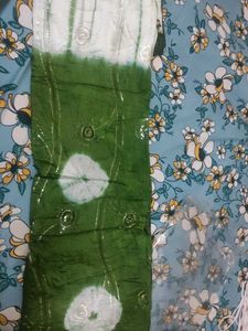 Elegant Green Saree (Set Of 2)