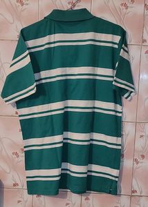 BRANDED GREEN &amp; WHITE T SHIRT