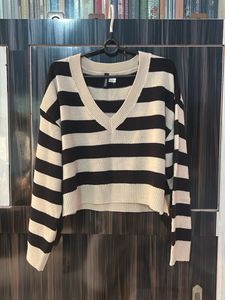 Striped V-Neck Sweater