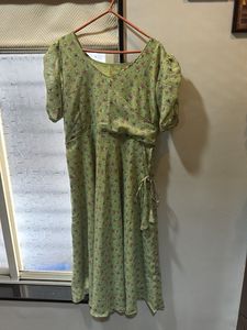Floral Print Green Dress