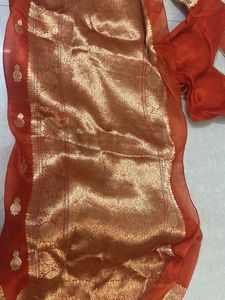 Elegant Red Banarasi Saree