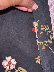 Chic Black Floral Wide-Leg Palazzo Pants