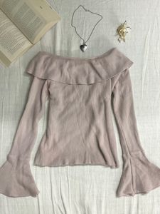 Bundle: Off Shoulder Top + White Cropped Blouse