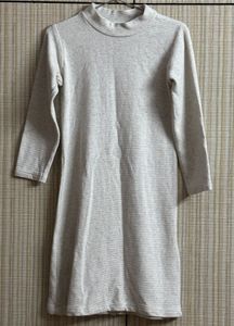 Striped Knit Midi Dress for Mild Winters