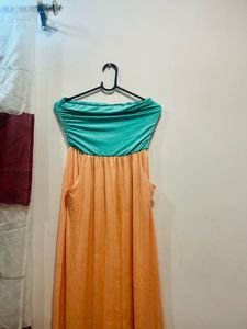 Mint &amp; Peach Maxi Dress