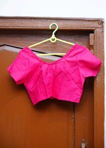 Pink Crop Top Blouse