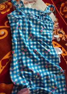 Cute Gingham Floral Dress