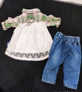 Jeans &amp; Shirt For Girl - New
